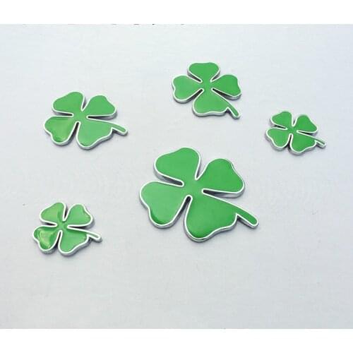 3D Metal Car Decoration Stickers Four-Leaf Clover Emblem Badge Decals For Alfa Romeo Car Styling