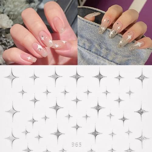 3D Nail Stickers Star Glitter Design Slider Manicure Decorations Polish Sequins Manicure Nail Decoration Nail Art