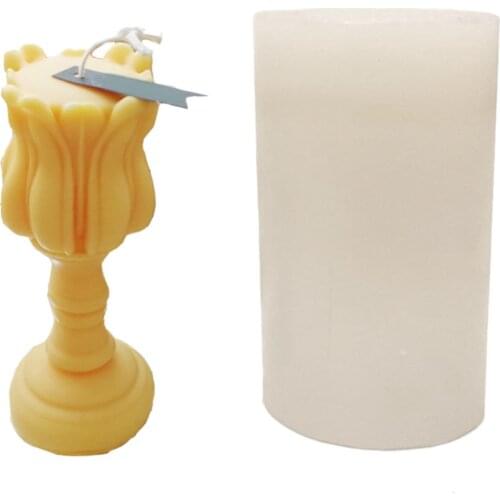 3D Tulip Candle Mold Handmade DIY Flower Soap Silicone Mold Chocolate Cake Mold Silicone Mold Soap Mould