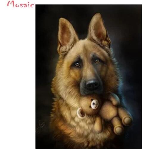 Diamond Painting animal,German Shepherd,dog,Embroidery,Cross Stitch,5D,square,painting Rhinestone,Mosaic,Kits,DIY,pet Home Decor