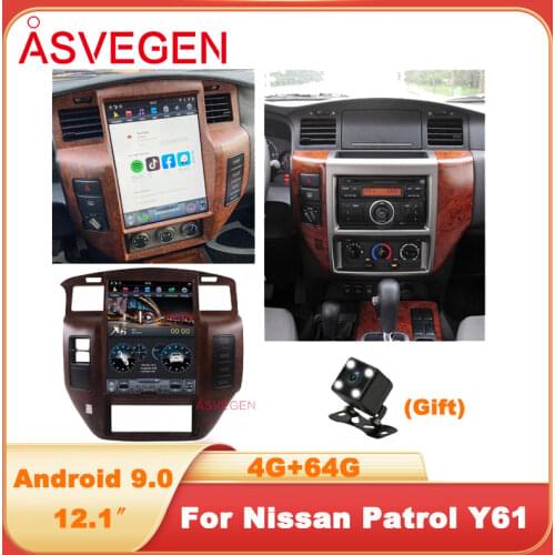 12.1'' Android 9.0 Tesla Car Multimedia Player For Nissan Patrol Y61 With 4G+32G Car GPS HIFI Navi Head unit Auto Radio