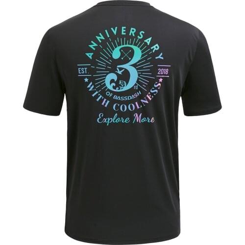 Bassdash 3rd Anniversary UPF 50 Fishing Shirt Unisex Mens Womens Short Sleeve