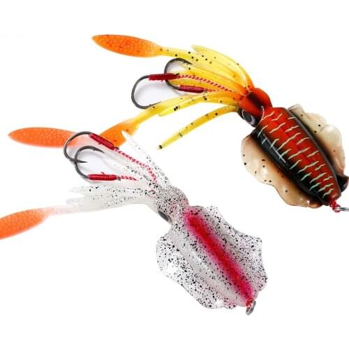 Squid Fishing Lure 60g15cm Luminous/UV Squid Jig Deep Sea Soft Fishing Lure Octopus Calamar Trolling Wobbler Bait Fishing Tackle
