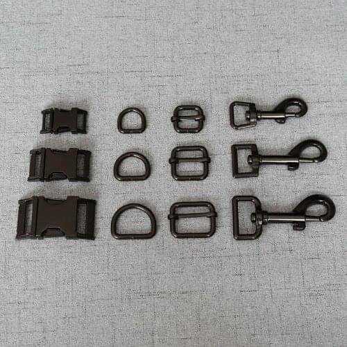 1 Set 15mm/20mm/25mm/32mm Metal D Ring Adjuter Strap Buckle Slider For Pet Dog Collar Necklace Handmade Accessory