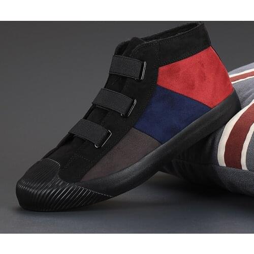 High-top Sneakers Mens Winter Plus Velvet One-step Mens Shoes Tide Shoes 2020 Wild Mens Casual Cotton Shoes