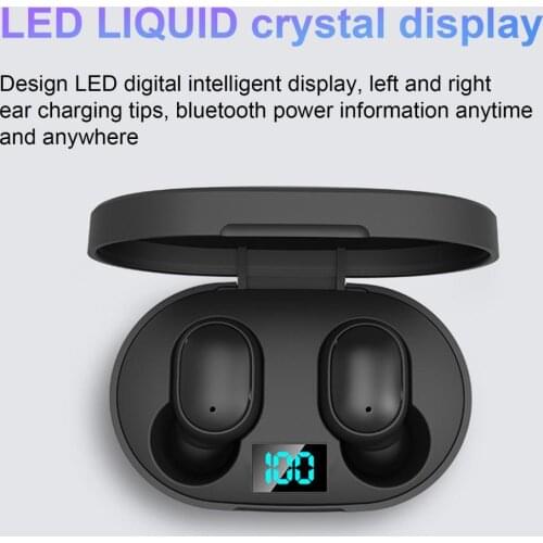 E6S TWS Earphone Ergonomic Design HIFI Sound Quality Stable Connection Wireless Bluetooth-compatible Ear Bub for Sport