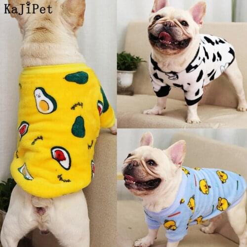New Pets Dog Clothes Winter French Bulldog Soft Fleece Pet Dog Clothes For Small Dogs Cat Warm Winter Dog Clothes French Bulldog