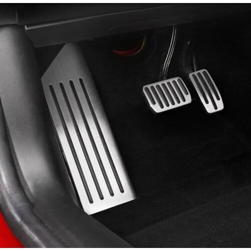 Car Foot Pedal Pads Covers Accelerator Gas Fuel Brake Pedal Rest Pedal Pads Mats Cover for Tesla Model 3 Y 17-21 Car Styling Kit