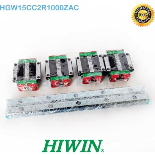 Original Taiwan HIWIN HGR15 Linear Guide 1000mm Rail HGW15CA HGW15CC Carriage Block HGW15CC2R1000ZAC ZA Preload