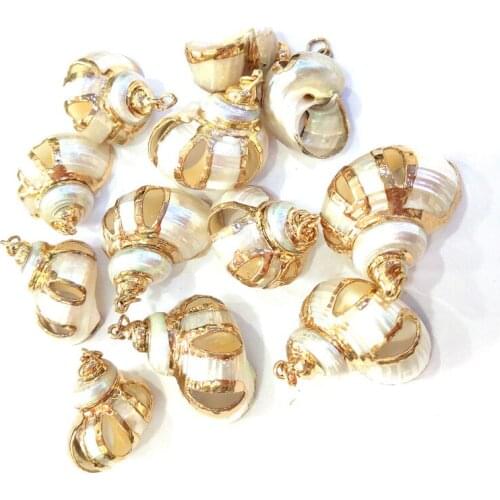Natural shell Conch shape Pendants Exquisite charms for Jewelry Making DIY Bracelet earring Necklaces Accessories 20x30-30x30mm