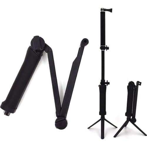 Portable 3 Way Grip Waterproof Monopod Selfie Stick Folding Tripod Stand for GoPro Hero 8 7 6 5 Yi 4K Sjcam Eken Accessory