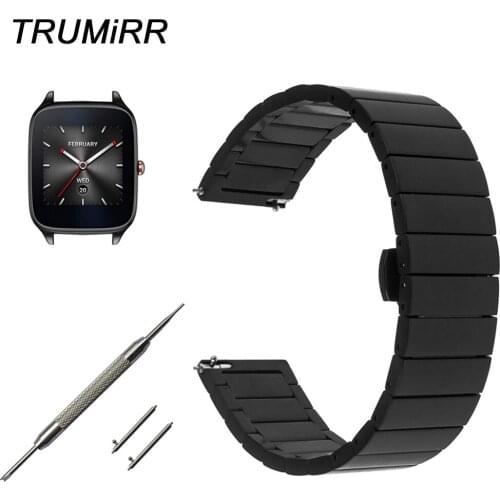 22mm Quick Release Stainless Steel Band Wrist Strap for Asus ZenWatch 1 2 Men LG G Watch W100 Urbane W150 Huawei Watch 2 Classic