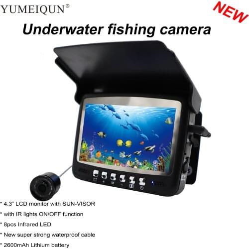Professional Factory 4.3" Color monitor Night Vision Fish Finder 15M Cable Underwater Fishing Camera