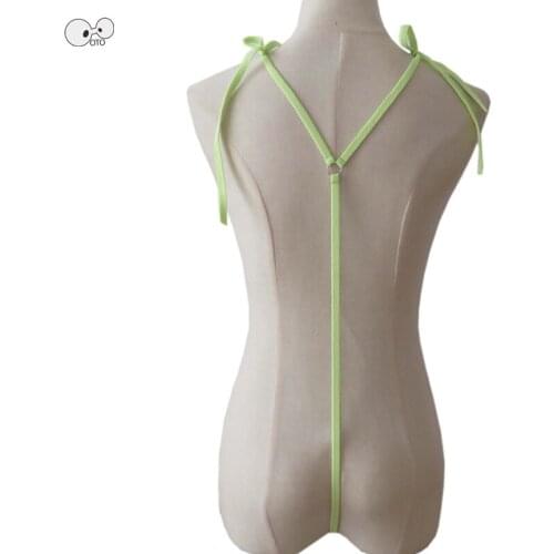 Sexy Erotic Open Crotch Women Extreme Micro Bikini Mini Coverage Bandage Underwear String Rope G-string Beach Sunbath Swimwear