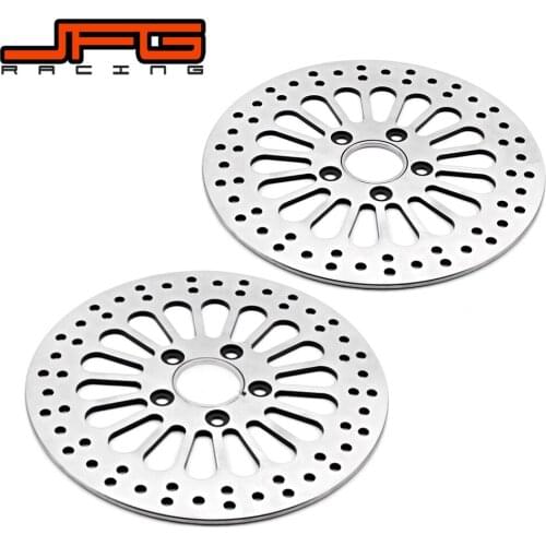 Motorcycle Street Bike Silver Front And Rear Brake Disc Rotor For Harley SOFTAIL SPORTSTER DYNA 1984-2013 TOURING 1984-2007
