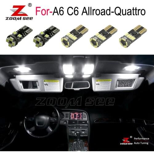 20pcs LED plate door bulb + LED interior dome mirror light kit for Audi A6 C6 Allroad Quattro ( 2006 2008 to 2011 )