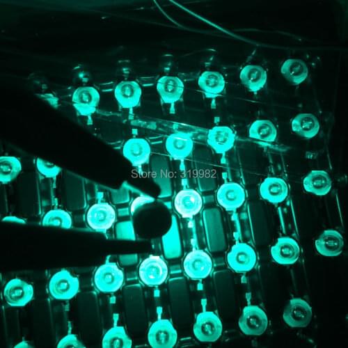 10 pcs 3W ice blue Lumen LEDs Diode Beads Lamp Chip Emitter Blue Green LED Lighting Cyan 700ma 3W Chip type 490nm 495nm 500nm