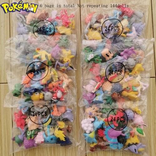 TAKARA TOMY 2.5-3cm 144 Different Styles 24pcs Bag Anime Pokemones Figures Action Toy Figure Toys Birthday Gifts Kids