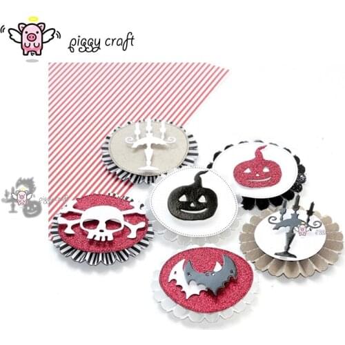 Piggy Craft metal cutting dies cut die mold 3Pcs Halloween decoration Scrapbook paper craft knife mould blade punch stencils die