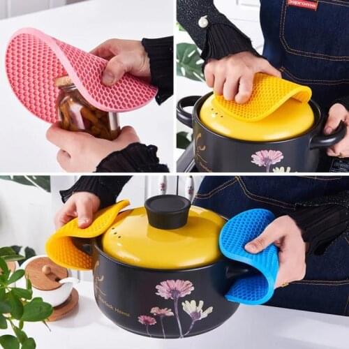 Heat-resistant silicone mat round cup non-slip mat pots and bowls dining table mats kitchen accessories