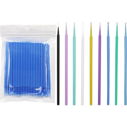 Eyelash Cotton Swabs Disposable Micro Brush Eyelash Cleaning Stick Extension Microbrushes Makeup Essential Planting Eyelash