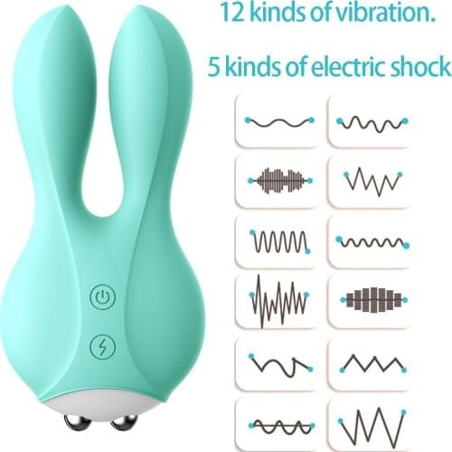 Electric Shock Rabbit Vibrator Sex Toy for Women Men Vibrators Egg Female Masturbation Breast Clitoris Stimulator Massager