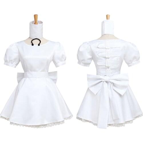 Alice Madness Returns Hysteria Dress Cosplay Costume Women Girls Short White Cosplay Dress Custom Made