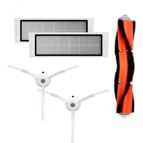 1 * Main Brush + 2 * Side Brush + 2 * HEPA Filter Suitable for xiaomi vacuum 2 roborock s50 xiaomi roborock mi Robot parts filte