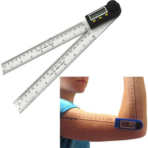 1pcs 200mm Plastic Digital LCD Protractor Inclinometer Goniometer Level Measuring Tool Electronic Angle Gauge Angle Ruler