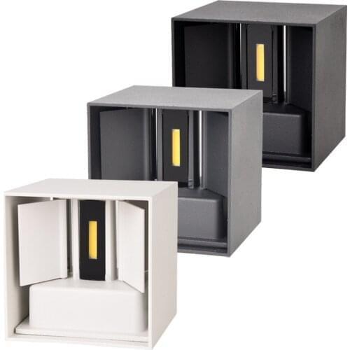 12W Waterproof AC85-265V Surface Mounted LED Wall Light Modern Nordic Luminaire Indoor Wall Lamps Living Room Porch Outdoor