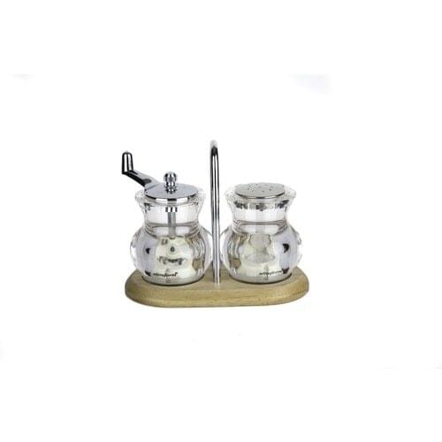 Ultraform Wooden Standing Acrylic Salt and Pepper Set