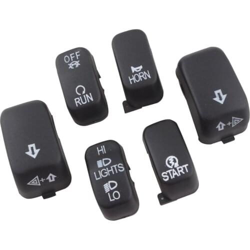 Motorcycle Hand Control Accessories Black Chrome Switch Caps Button Covers Kit for Harley VRSC XL XR Softail Dyna FLHR FLHRC