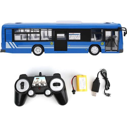 Remote Control Car Bus Toy 2.4GHz Electric with Simulation Sound Light Children 1:20 Scale RC Car Model Toy E635-001