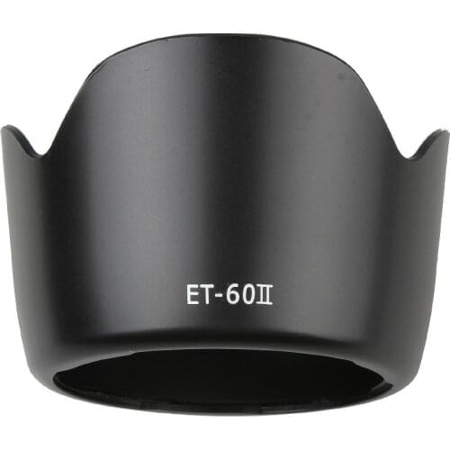 ET-60 II Camera Accessory Lens Hood ET60II For Canon EF 75-300mm F/4-5.6 III & EF-S 55-250mm f/4-5.6 IS Lens [No Tracking]