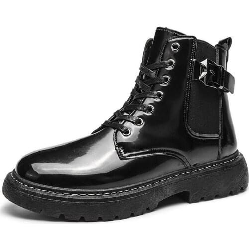 Brand Men Leather Boots Male Autumn Winter Warm Classic Snow Boots Man Motorcycle Boots Men Warm Ankle High Top Mens Boots