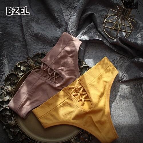 BZEL Sexy Womens Cotton Hollow Out Panties Underwear Seamless Sport Briefs Low Waist Female Comfort Underpants Lady Lingerie