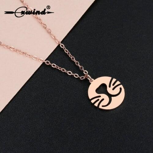 Cxwind Couple Choker Cute Cartoon Cat Pendant Necklace Simple Personality Animal Necklaces Charm Jewelry Gift for girl boys