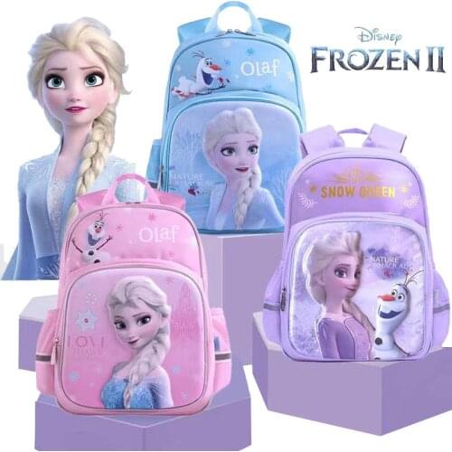 Disney Princess Cartoon Frozen Primary School Schoolbag 1-5 Grade Boys and Girls Aisha 3D Backpack Childrens Schoolbag