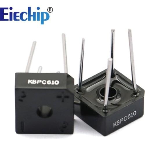 10PCS/lot KBPC610 6A 1000V diode bridge rectifier