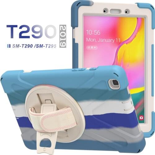 For Samsung Galaxy Tab A 8.0 T290 SM-T290 SM-T295 Case with Straps for kids Tablet Cover for Samsung Galaxy SM-T290 T295
