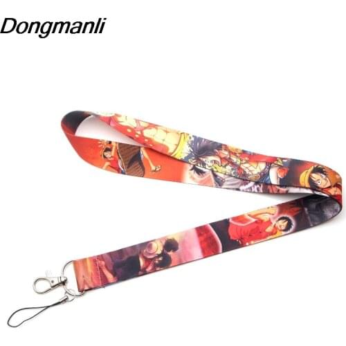 DMLSKY 2 styles Anime Keychains Lanyard for Keys ID Card Men and Women Cool Lanyards Phone Rope M2461