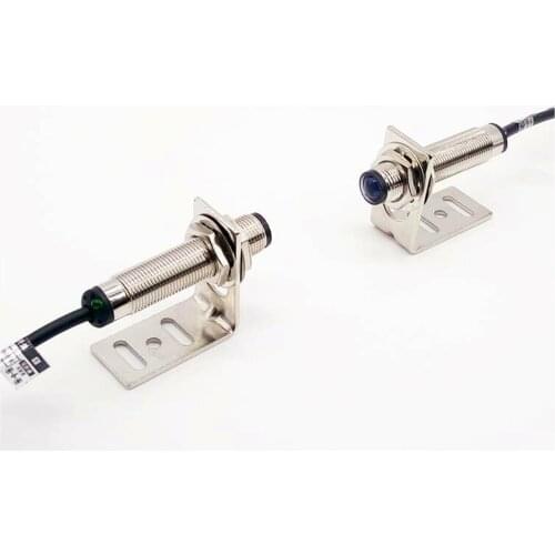 Taidacent 12-24v M12 Laser Photoelectric Switch Resist Inverter Interference Sensor NPN Normally Open Photoelectric Beam Sensor