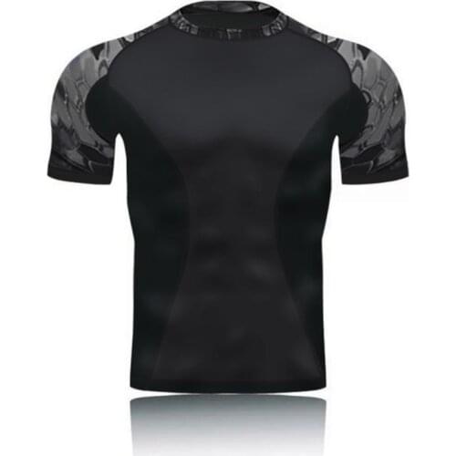 Camouflage Army Military Tactical Shirt Quick Dry Sport T Shirt Hiking Climbing Trekking Hunting Short Sleeve Compression Shirts