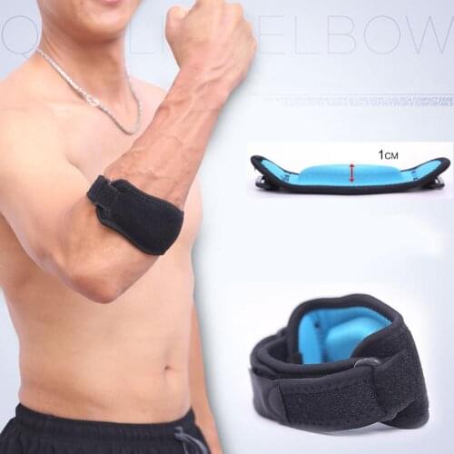 Mounchain 1pcs Adjustable Elbow Supporter Compression Pad Spongy Protection for Tennis Badminton Basketball