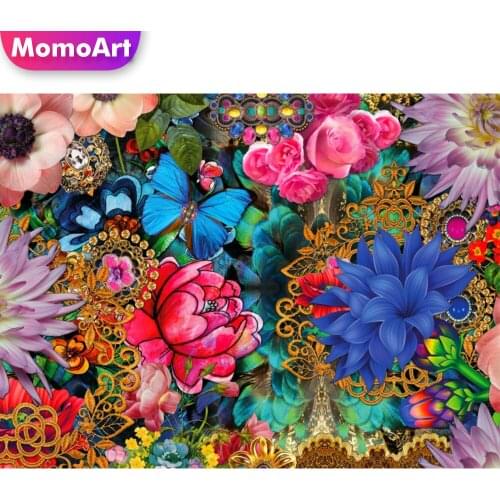 MomoArt Diamond Embroidery Flower Full Square Drill Diamond Painting Rose Picture Of Rhinestones Mosaic Cross Stitch Wall Art
