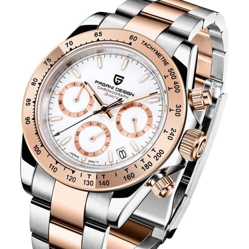 Pagani Design Army Quartz Mens watches Gold Watch men Chronograph watches for men Sport waterproof Clock VK63 Montres homme 2020