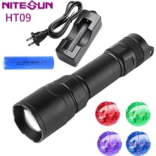 Zoom long range hunting light NITESUN HT09 Max 700 lumens beam distance 400M Tactical flashlight Hunting torch for Outdoor work