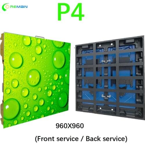 P4 Empty cabinet 960X960mm die casting aluminium indoor 64x32 matrix LED sign RGB P4 led case