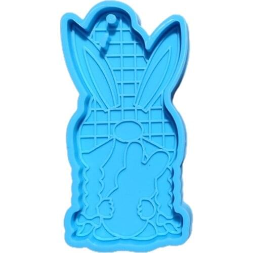 DIY Crafts Jewelry Pendant Casting Tool Epoxy Resin Mold Easter Keychain Silicone Mould W0YA