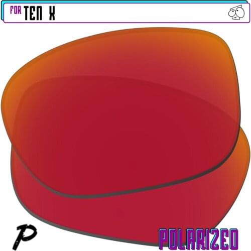 EZReplace Polarized Replacement Lenses for - Oakley Ten X Sunglasses - Red P